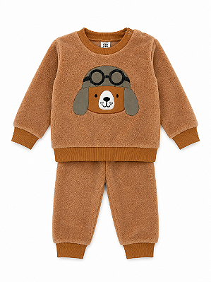 CONJUNTO FLEECE 2 PEÇAS FOFOTINHOS - URSINHO AVIADOR - MENINO