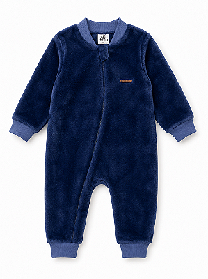 MACACÃO SEM PÉ FLEECE FOFOTINHOS - AZUL - UNISSEX