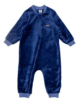 MACACÃO SEM PÉ FLEECE FOFOTINHOS - AZUL - UNISSEX