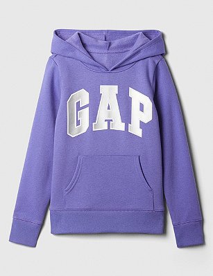 MOLETOM FLANELADO GAP KIDS - ROXO LOGO PRATA - MENINA