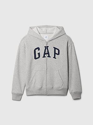 MOLETOM FLANELADO GAP KIDS - CINZA LOGO MARINHO - MENINO