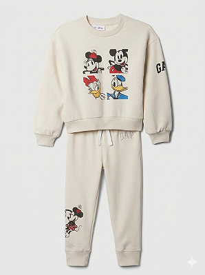 CONJUNTO FLANELADO 2 PEÇAS GAP DISNEY - TURMA DO MICKEY - MENINA