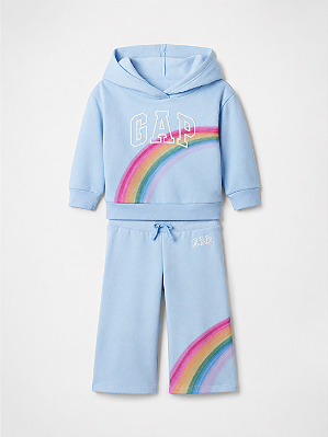 CONJUNTO FLANELADO 2 PEÇAS GAP KIDS - ARCO ÍRIS - MENINA