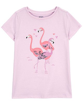 CAMISETA MANGA CURTA CARTER'S - FLAMINGOS - MENINA