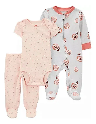 CONJUNTO 3 PEÇAS CARTER'S - FLORALZINHO - MENINA
