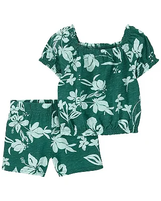 CONJUNTO VERÃO 2 PEÇAS CARTER'S - FLORES - MENINA