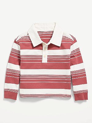 CAMISETA POLO OLD NAVY - LISTRADO TERRA COTA - MENINO