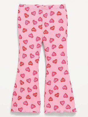 CALÇA LEGGING FLARE OLD NAVY - CORAÇÃO - MENINA