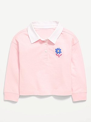 CAMISETA POLO OLD NAVY - FLOWER - MENINA