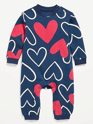 MACACÃO SEM PÉ OLD NAVY - CORAÇÃO - MENINA