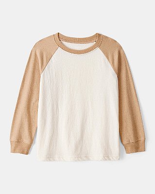 CAMISETA MANGA LONGA CARTER'S - BÁSICA BEGE - MENINO