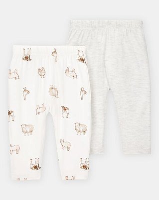 KIT 2 CALÇAS PURELYSOFT CARTER'S - ANIMAIS - UNISSEX