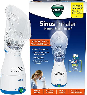 INALADOR DE VAPOR FACIAL VICK SINUS INHALER - ( Alívio Natural para Descongestão Nasal e Sinusite)