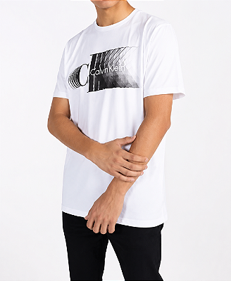 CAMISETA MANGA CURTA CALVIN KLEIN - LOGO BRANCA - MASCULINA