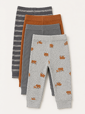 KIT 4 CALÇAS PEKKLE - URSO E LISTRAS - MENINO