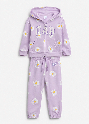 CONJUNTO FLANELADO 2 PEÇAS GAP - MARGARIDA LILÁS - MENINA