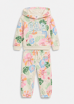 CONJUNTO FLANELADO 2 PEÇAS GAP - FLORAL - MENINA