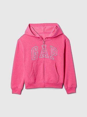 MOLETOM FLANELADO GAP KIDS - LOGO PINK - MENINA
