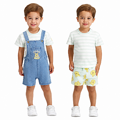 CONJUNTO 3 PEÇAS DISNEY - URSINHO POOH - MENINO