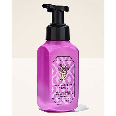 SABONETE ESPUMA PARA AS MÃOS - BLACKBERRIES & BASIL - BATH & BODY WORKS 259ML