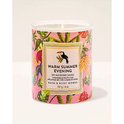 VELA PERFUMADA BATH & BODY WORKS - WARM SUMMER EVENING - 227g
