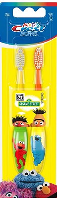 KIT 2 ESCOVAS DE DENTE ORAL-B - SESAME STREET - KID'S CREST
