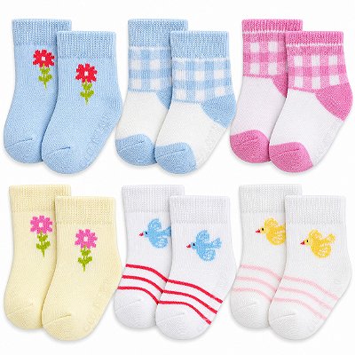 KIT 6 MEIAS OLD NAVY - FLORZINHA - MENINA