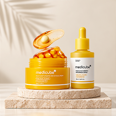 KIT MEDICUBE SKIN CARE - KOJIC ACID TURMERIC