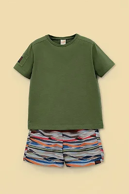 CONJUNTO VERÃO 2 PEÇAS GREEN - ETNA KIDS - MENINO