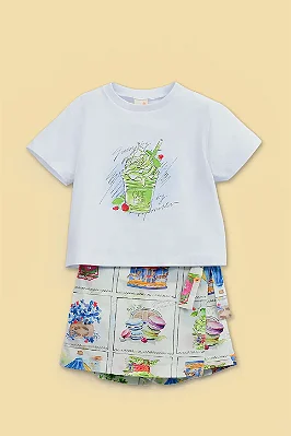 CONJUNTO VERÃO 2 PEÇAS GREEN - JARDIM DE CHÁ - MENINA