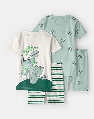PIJAMA 4 PEÇAS CARTER'S - DINOSSAURO JOGADOR - MENINO