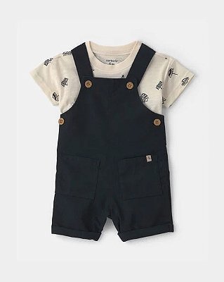 JARDINEIRA CARTER'S - BEACH BLACK - MENINO