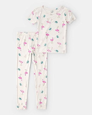 PIJAMA 2 PEÇAS PURELYSOFT CARTER'S - FLAMINGOS - MENINA
