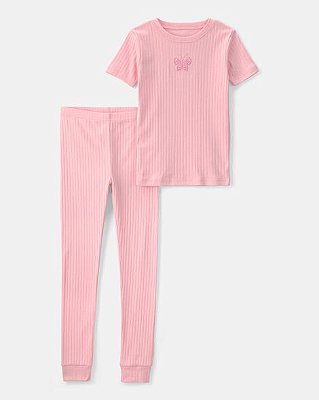 PIJAMA 2 PEÇAS CARTER'S - BORBOLETA ROSA - MENINA