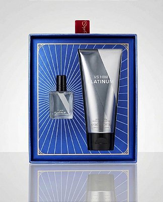 KIT VICTORIA'S SECRET - HIM PLATINUM - LOCÃO HIDRATANTE (100ML) + EAU DE PERFUM (7,5ML)