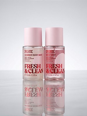 KIT 2 BODY SPLASH -FRESH & CLEAN - PINK - 75ml