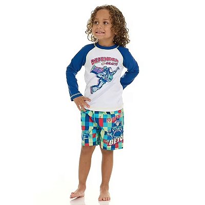 MODA PRAIA CONJUNTO 2 PEÇAS DISNEY - TOY STORY - PROTEÇÃO UV50+ - MENINO