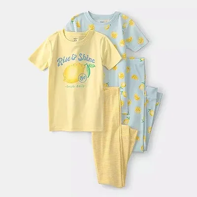 PIJAMA 4 PEÇAS CARTER'S KIDS - LIMÃO - MENINA
