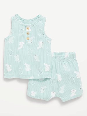 CONJUNTO VERÃO 2 PEÇAS OLD NAVY - TUBARÃO MARTELO - MENINO