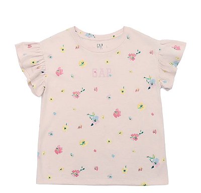 CAMISETA MANGA CURTA GAP - FLORAL- MENINA