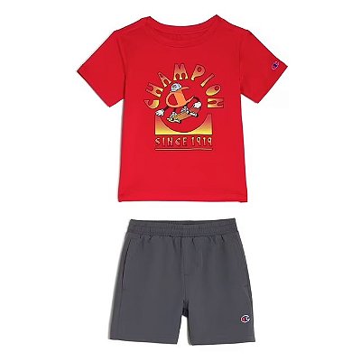 CONJUNTO VERÃO 2 PEÇAS CHAMPION - VERMELHO - MENINO