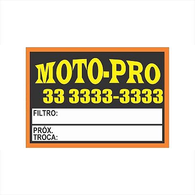VALOR SOB CONSULTA: Etiqueta Troca Óleo Moto