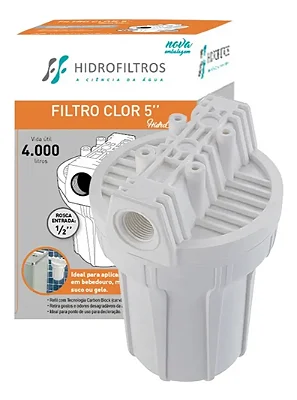 Filtro Hidrofiltros Carbon Block 5" Branco