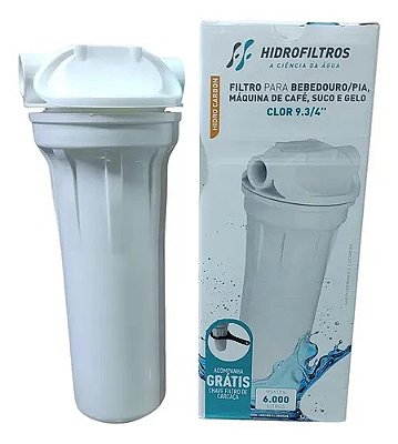 Filtro Hidrofiltros Carbon Block 9.3/4" Branco