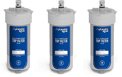 Refil ORIGINAL TOP FILTER Planeta Água (Combo 03 Unidades)