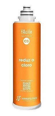 Refil ORIGINAL Facile C3 - para Reduzir o Cloro - Hidro Filtros