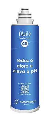 Refil ORIGINAL Facile C5 - Reduz o Cloro e Eleva o PH - Hidro Fiiltros