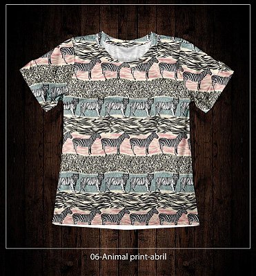 Camiseta no Atacado Animal Print