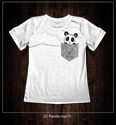 T-shirt no Atacado Panda no Bolso