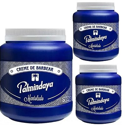 KIT 3 Creme Barbear Palmidaya 700g Mentolado